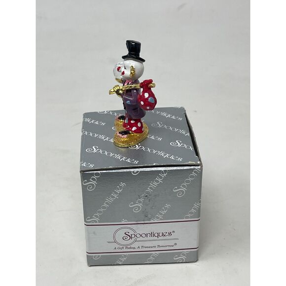 Swarovski Spoontiques Pewter Circus Hobo Juggling Clown Figurine Crystal Vintage - Picture 7 of 10